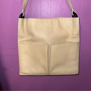 Vintage Gucci Cream Leather Tote Bag